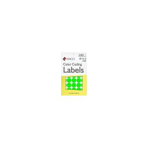 Maco Color Coding Labels Round, 3/4 Green Glow Maco Color Coding Labels Round, 3/4 Green Glow