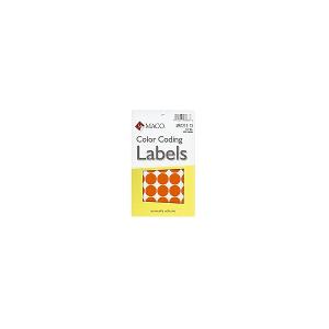 MACO" Color coding labels. Round, 3/4" R-Orange MACO" Color coding labels. Round, 3/4" R-Orange
