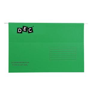 DEC Suspension Files Legal Size With Clear Tabs 230gsm 25/Pack Green Color DEC Suspension Files Legal Size With Clear Tabs 230gsm 25/Pack Green Color