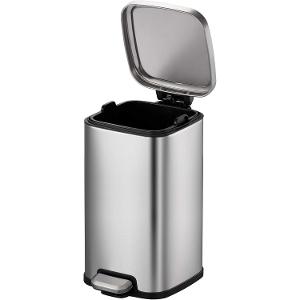 EKO Stainless Steel  Heavy Duty Brushed Fingerprint Proof STEP-ON  Trash Bin 12L EKO Stainless Steel  Heavy Duty Brushed Fingerprint Proof STEP-ON  Trash Bin 12L