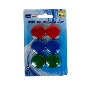 Leeno- Magnets for white board assorted 4cm 6 pcs/pk Leeno- Magnets for white board assorted 4cm 6 pcs/pk