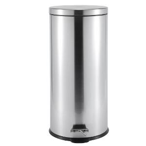 Trash Bin Round Stainless Steel With Pedal 30 Liters Trash Bin Round Stainless Steel With Pedal 30 Liters