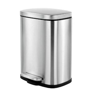 Trash Bin Rectangular Stainless Steel With Pedal 5 Liters Trash Bin Rectangular Stainless Steel With Pedal 5 Liters