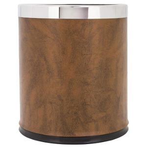 Trash Waste Basket Round Leather Finish 10 Liters Trash Waste Basket Round Leather Finish 10 Liters