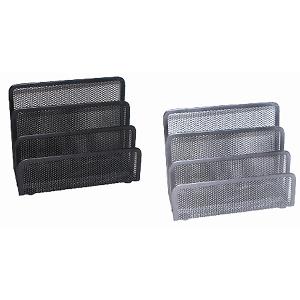 Metal Mesh Tray 4 Compartments Silver