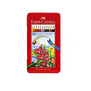 Faber Castell coloring pencil metal box 12 colors