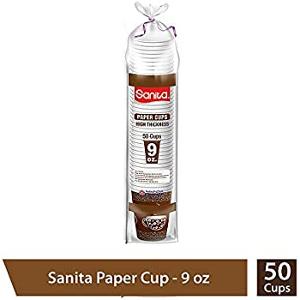 Sanita Hot Paper Cup 9 Onze 1000 Pcs/Box Without Handle