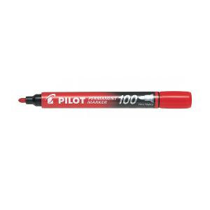 Pilot Permanent Marker Red Color, Round Tip
