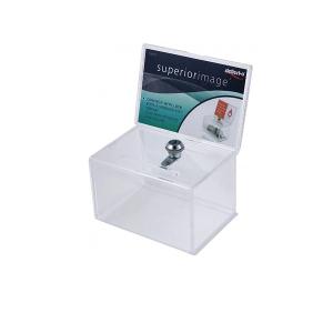 Transparent Suggestion Boxes With Lock & Coin Hole 14.94 x 22.23cm
