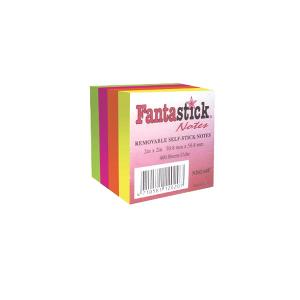 Fantastick Stick Note 3x3" Cube 5 Colors