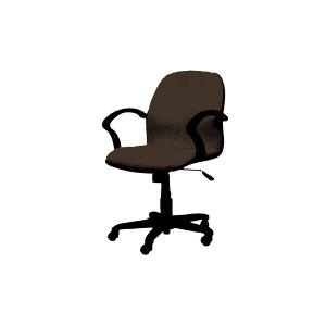 Economy Chair (Plastic Base) W/Wheels & Arm, Low Back