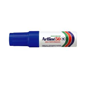 Artline permanent marker 50 chisel nib 3-6mm blue