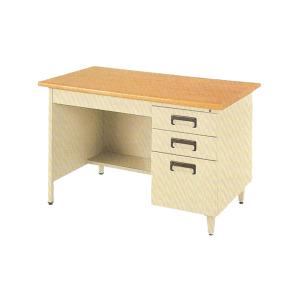 Metal Desk W/Wooden Top, 120cm