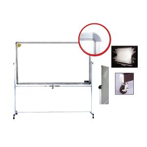 Revolving white board with easel, 90 x 180cm