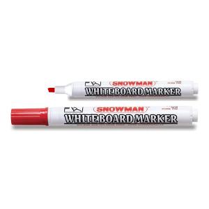 Snowman whiteboard marker, chisel tip, red