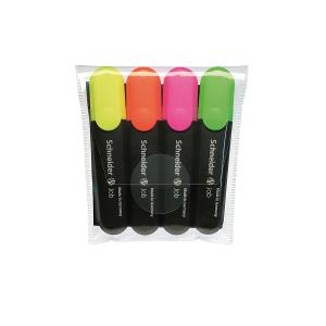 Schneider Highlighters Wallet of 4 Colors