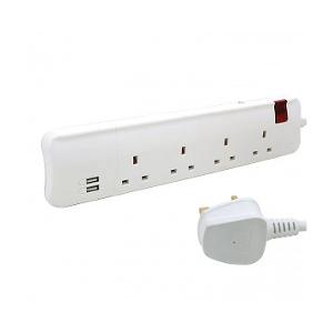 Legrand Power Extension 4 Outlets, 3 Pins, 3 Meters, 2 USB Port