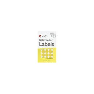 MACO" Color coding labels. Round, 3/4" R-Yellow