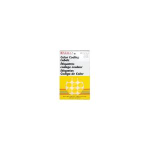 Maco Color Coding Labels Round, 3/4 Yellow