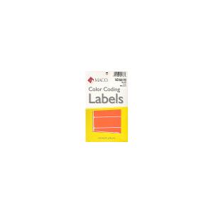 Maco Color Coding Labels, 1/3'' Red