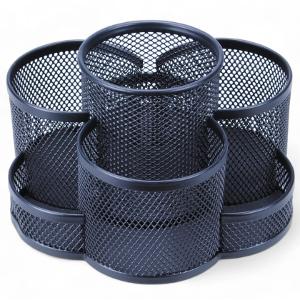 Mesh Rotating Supply Organizer -Swivel Base Black Mesh Rotating Supply Organizer -Swivel Base Black