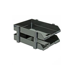 Elsoon document tray, double, transparent Elsoon document tray, double, transparent