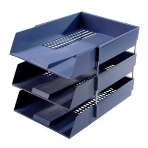 Leeno Elevated Letter Tray 3 Levels Black