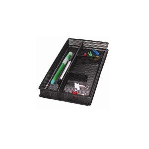 Metal mesh 4 compartments desk letter holder black Metal mesh 4 compartments desk letter holder black
