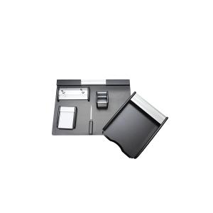 Luxury desk set with 6 essential desk parts black