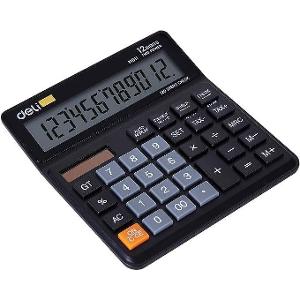 Deli Desktop Calculator 12 Digits Plastic Keys Tax Function (M01120)