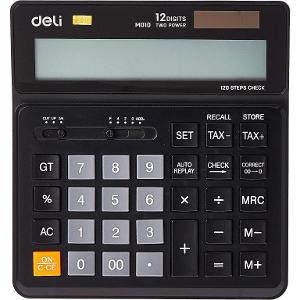 Deli Desktop Calculator 12 Digits Plastic Keys Tax Function (M01020)