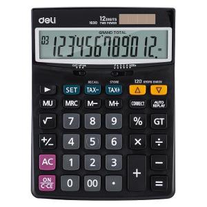 Deli Desktop Calculator 12 Digits Plastic Keys Tax Function (1630)