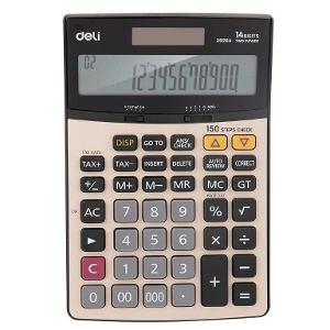 Deli Desktop Calculator 14 Digits Plastic Keys Tax Function (39264)