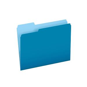 Pendaflex File Folders Letter Size 1/3 Cut Blue