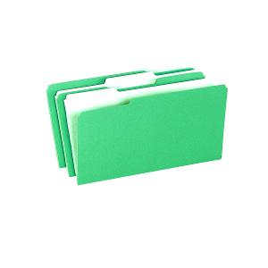 Pendaflex File Folders Legal Size 1/3 Cut Green