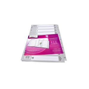 Comix Grey Plastic Index Dividers, 10 Tab Comix Grey Plastic Index Dividers, 10 Tab