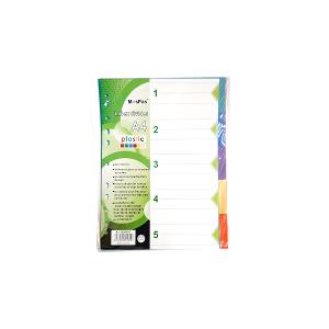 Mospas plastic divider 5 colored divisions Mospas plastic divider 5 colored divisions