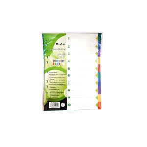 Mospas plastic divider 10 colored divisions Mospas plastic divider 10 colored divisions