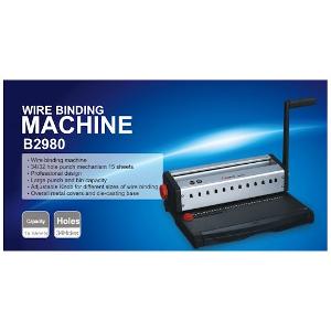 Comix Manual Metal Wire Binding Machine B2980 34 Holes Max.Binding capacity 120sheets Max Punching capacity 15 sheets Spacing between holes: 8.46 mm (3:1) Comix Manual Metal Wire Binding Machine B2980 34 Holes Max.Binding capacity 120sheets Max Punching capacity 15 sheets Spacing between holes: 8.46 mm (3:1)