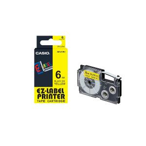 Casio Label IT Tape 6mm Black/Yellow Casio Label IT Tape 6mm Black/Yellow
