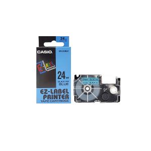 Casio Label IT Tape 24mm Black/Blue Casio Label IT Tape 24mm Black/Blue