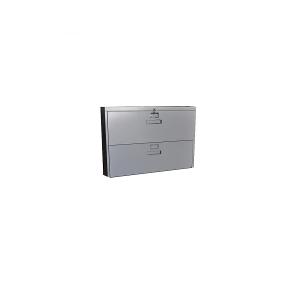 Lateral Metal Filing Cabinet 2 Drawers, Grey (High Quality)