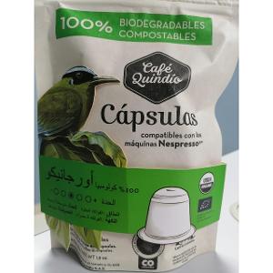 Café Quindio Organico Capsules, Fruits notes flavor, Intensity: Medium - pack/10 x 55g