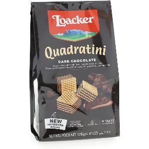 Loacker Quadratini Dark Chocolate Bag 125g Loacker Quadratini Dark Chocolate Bag 125g