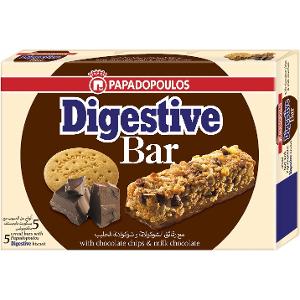 Papadopouls Digestive Bar Milk Chocolate Chips And Milk Chocolate Coated Base 5x28g Papadopouls Digestive Bar Milk Chocolate Chips And Milk Chocolate Coated Base 5x28g