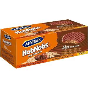 McVitie's HobNobs Oats and Wheat Biscuits Milk Chocolate 300g
