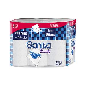 Sanita towel Rolls Prime 120 Mtr Auto Cut Box of 6
