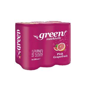 Green Mocktails Pink Grapefruit No Sugar 330ml 6/can Green Mocktails Pink Grapefruit No Sugar 330ml 6/can