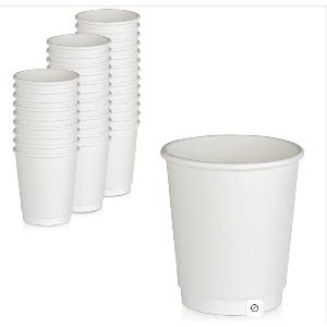 Cappuccino Double Paper Cup 9 OZ 500/Box White Cappuccino Double Paper Cup 9 OZ 500/Box White