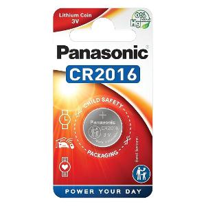 Panasonic CR2016 Lithium 3V Battery Pack of 1 Panasonic CR2016 Lithium 3V Battery Pack of 1